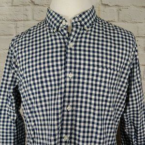 Bonobos Blue White Checked Button Down  Slim Fit